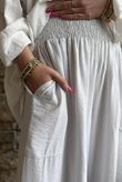Basso Shirring Wide Leg Pant Clay